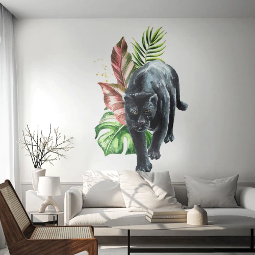 Fototapeta Premium Canvas - Divokosť v srdci - Čierny panter, Zvieratá, Príroda - 300x210 cm
