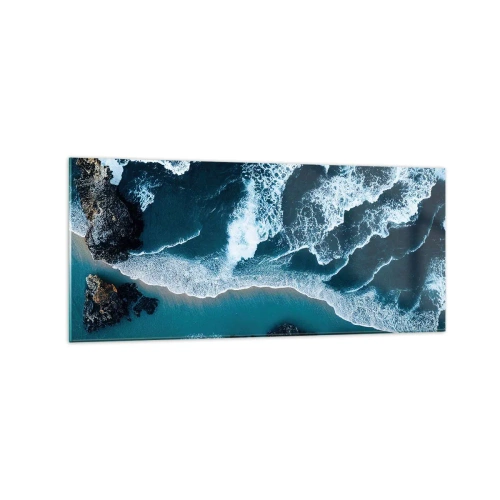 Obraz na skle - Zahalené do vĺn - 120x50 cm