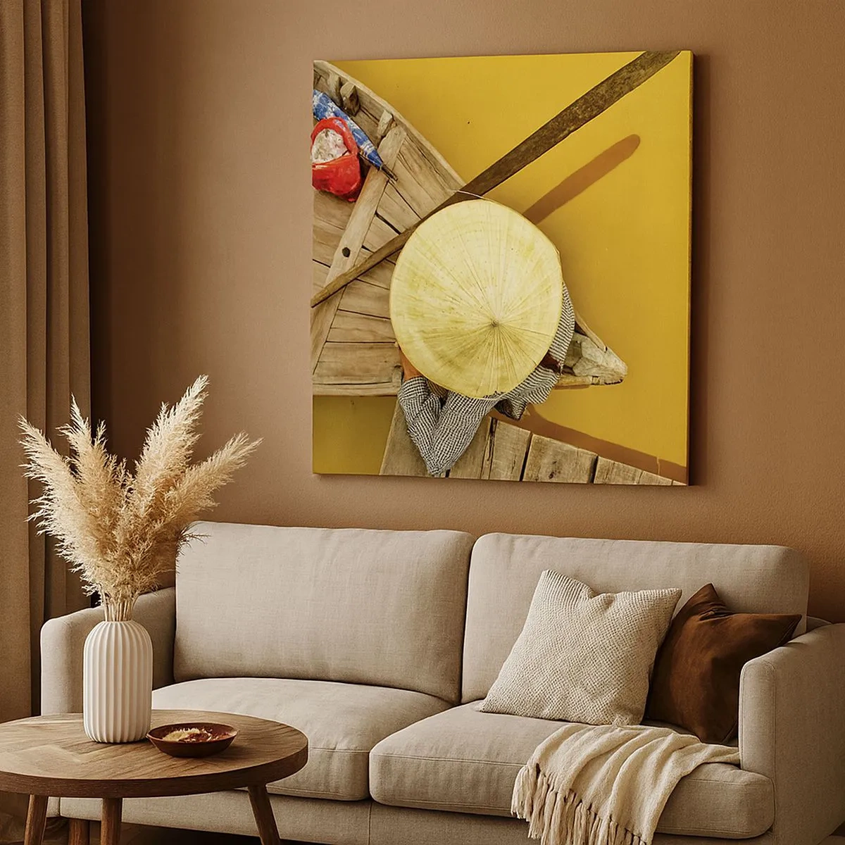 Obraz na plátne - Život na žltej rieke - 30x30 cm