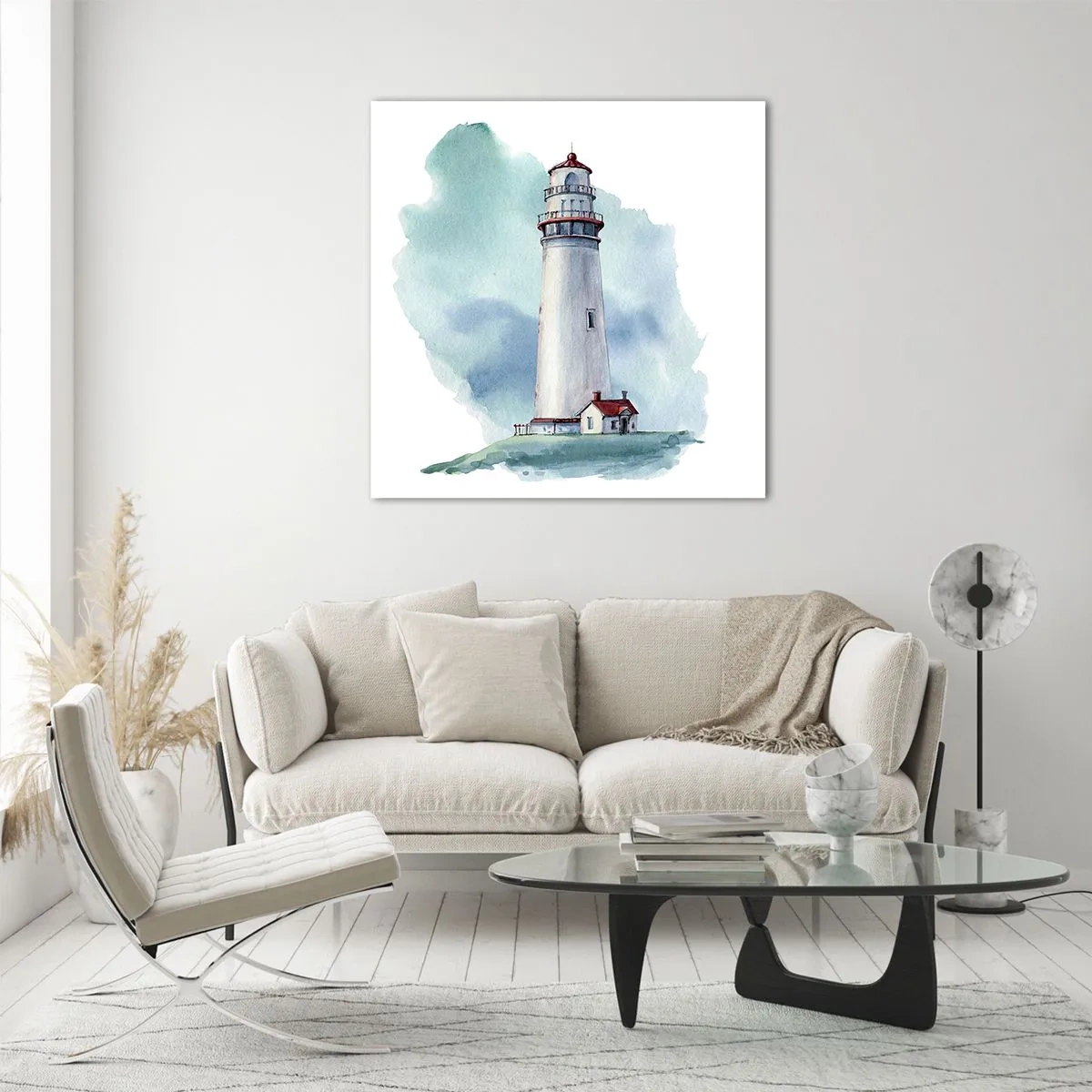 Obraz na skle - Nežná sestra blankytu - 60x60 cm