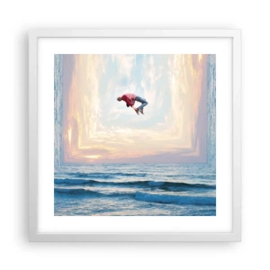 Plagát v bielom ráme - Do inej dimenzie - 40x40 cm