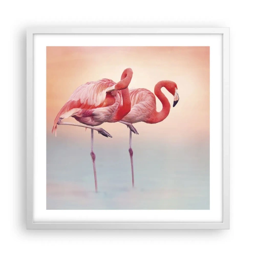 Plagát v bielom ráme - Vo farbe zapadajúceho slnka - 50x50 cm