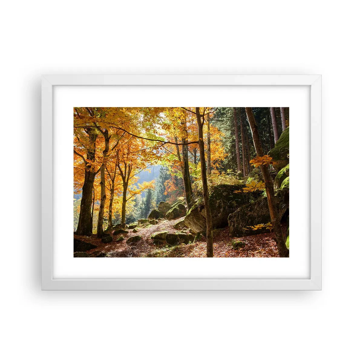 Plagát v bielom ráme - Čas na odpočinok - 40x30 cm