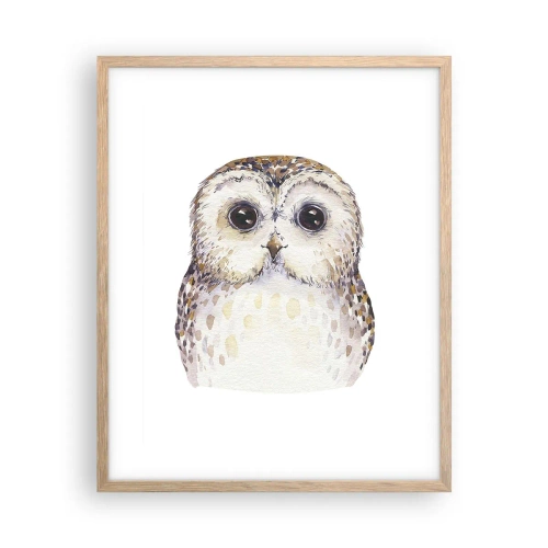 Plagát v ráme zo svetlého duba - Pozri sa mi do očí - 40x50 cm