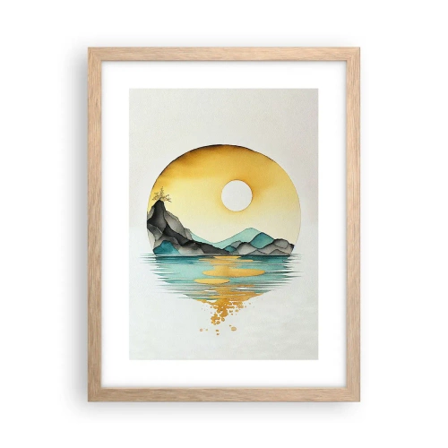 Plagát v ráme zo svetlého duba - V kruhu krásy - 30x40 cm