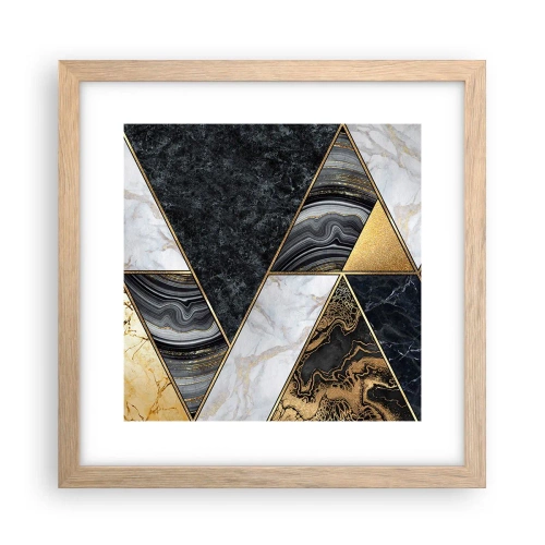 Plagát v ráme zo svetlého duba - Kameň vedľa kameňa - 30x30 cm