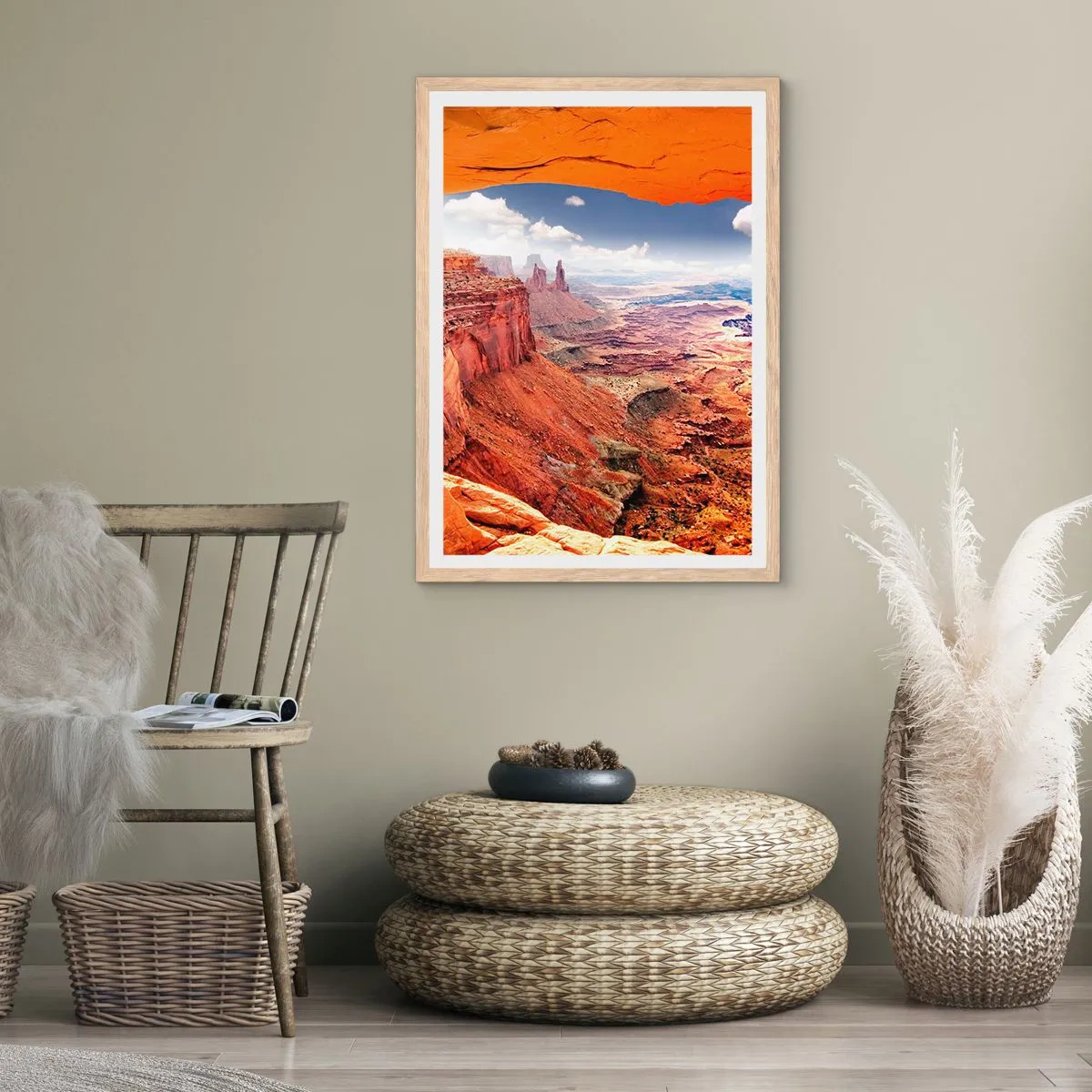 Plagát v ráme zo svetlého duba - Vytesané samotnou prírodou - 50x70 cm