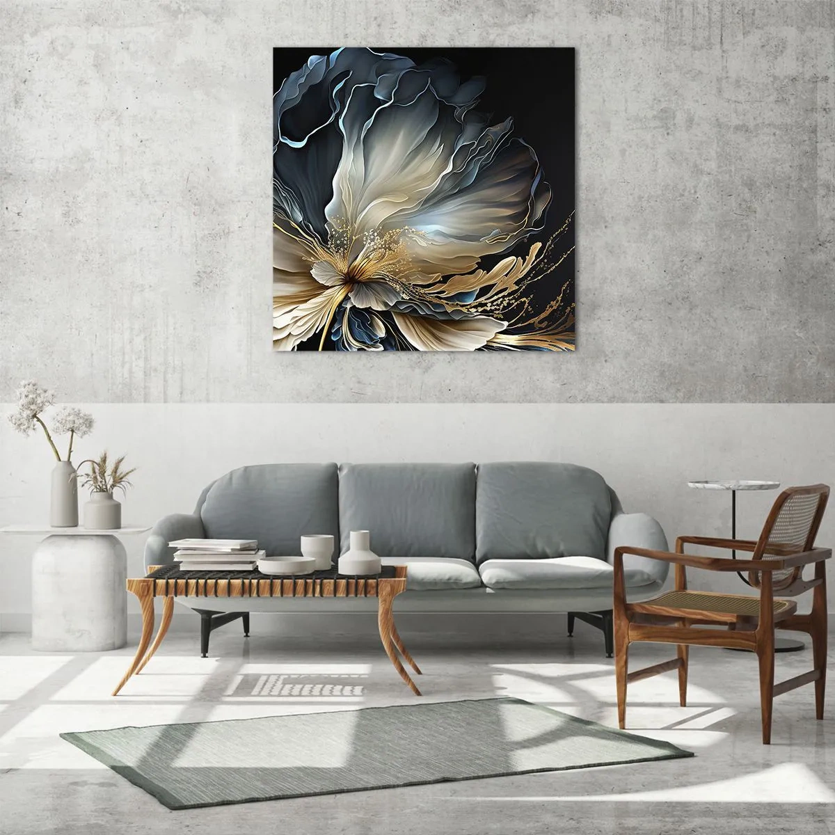 Obraz na skle - Rozprávkový kvet papradia - 40x40 cm