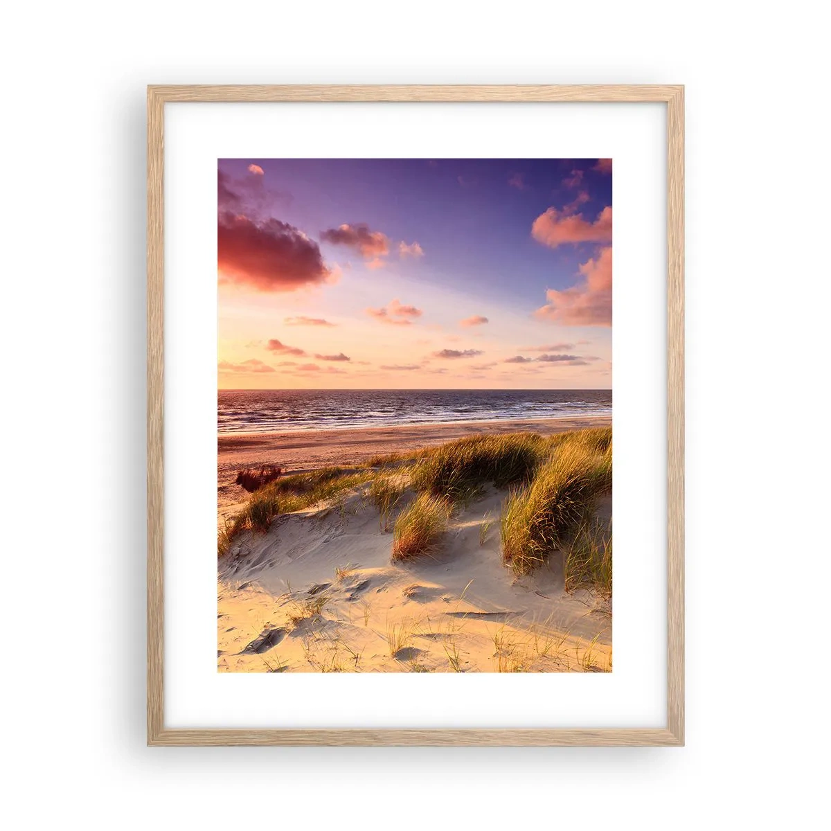 Plagát v ráme zo svetlého duba - Už letom vonia vzduch - 40x50 cm