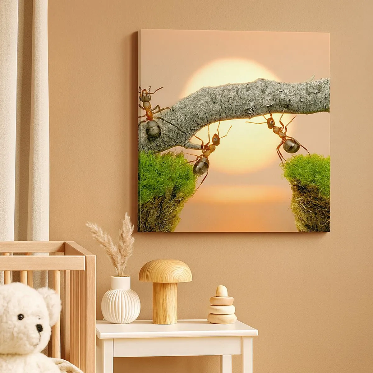 Obraz na plátne - Radostná, spoločná práca - 30x30 cm