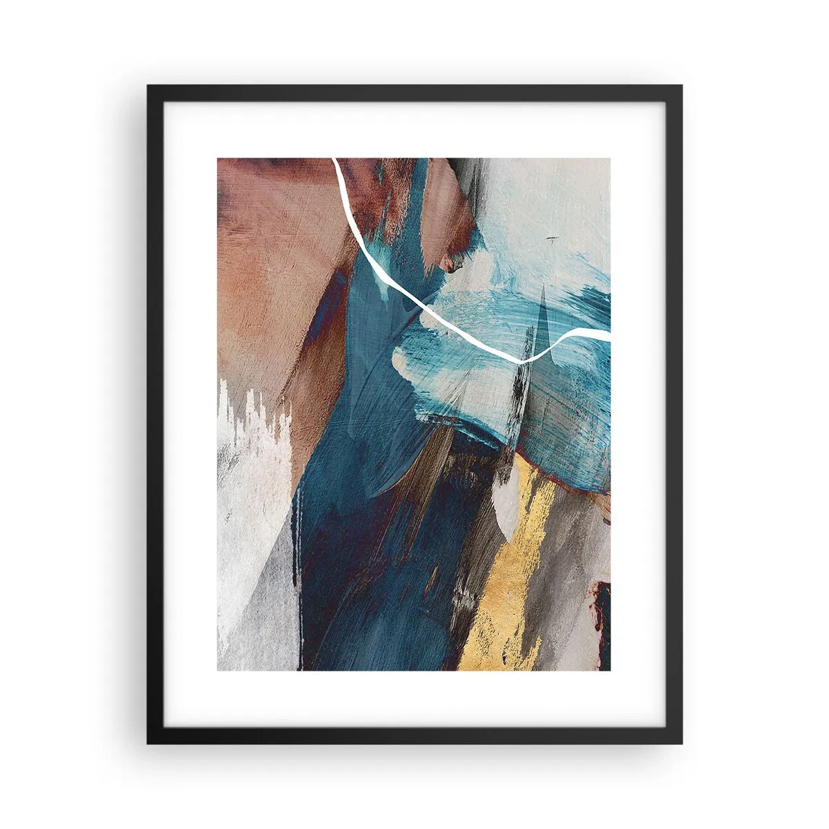 Plagát v čiernom ráme - Na plno a s energiou - 40x50 cm