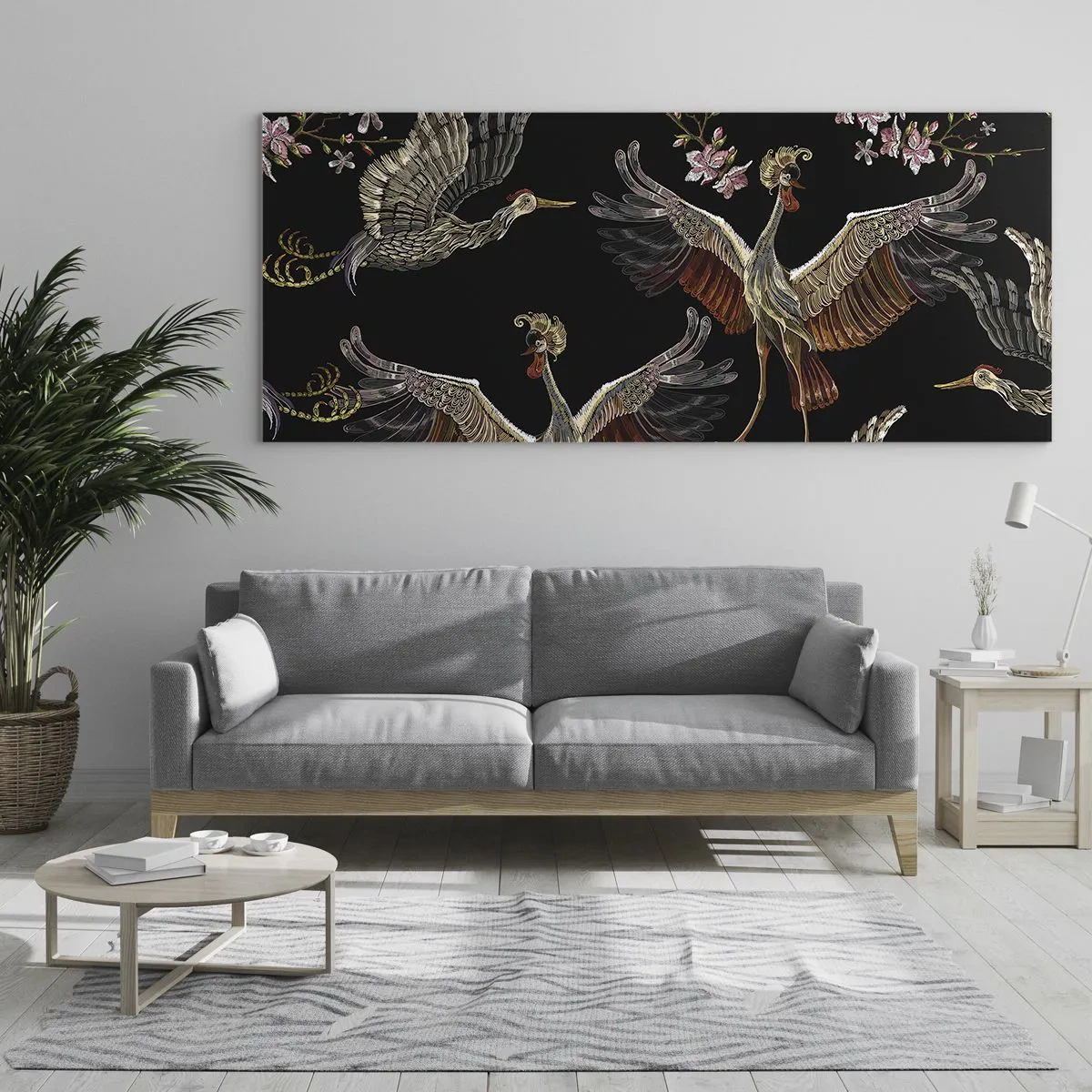 Obraz na skle - Rozprávkový vták - 90x30 cm