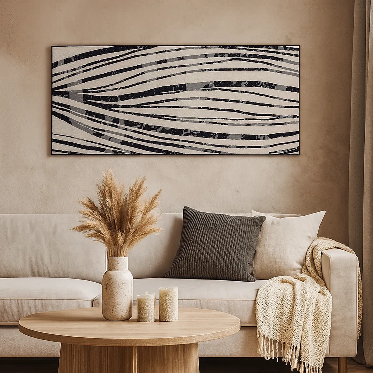 Obraz na plátne - Močiar s líniami - 30x30 cm