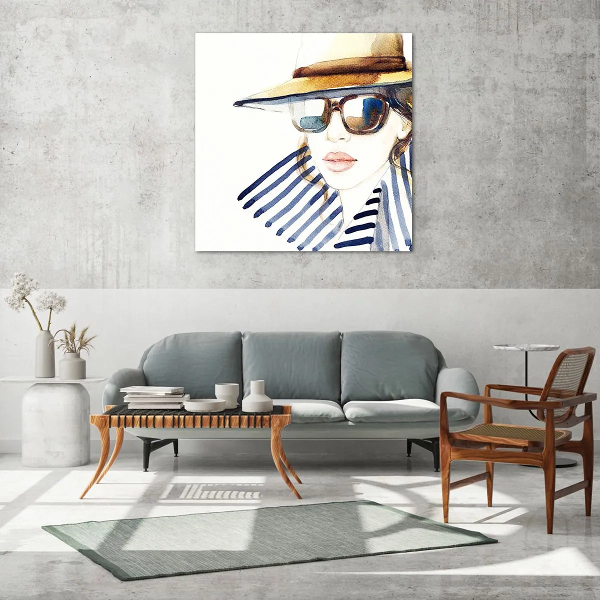 Obraz na skle - Florida víta! - 40x40 cm