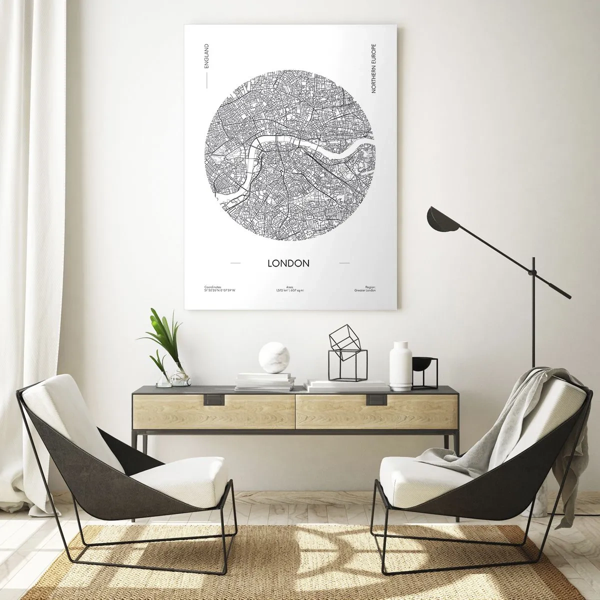 Obraz na skle - Anatómia Londýna - 50x70 cm