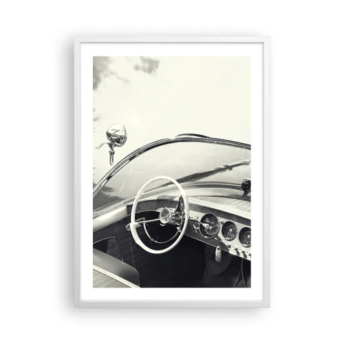 Plagát v bielom ráme - Počasie pre bohatých - 50x70 cm