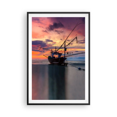 Plagát v čiernom ráme - Exotický večer - 61x91 cm