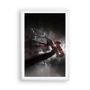 Plagát v bielom ráme - V oparoch jazzu - 61x91 cm