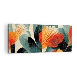 Obraz na plátne - Tropické horúco a chlad zelene - 100x40 cm