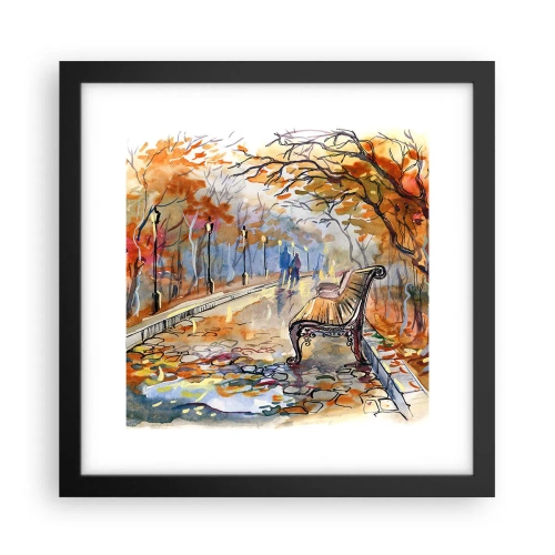 Plagát v čiernom ráme - Spoločne putovať jeseňou - 30x30 cm
