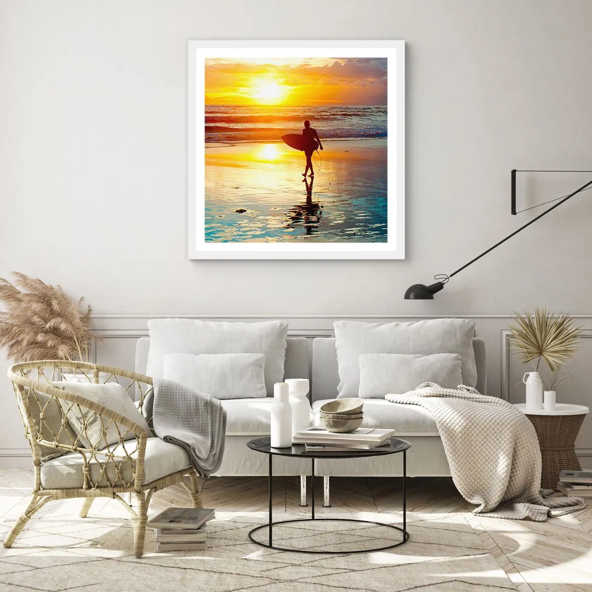 Plagát v bielom ráme - Návrat bojovníka - 50x50 cm