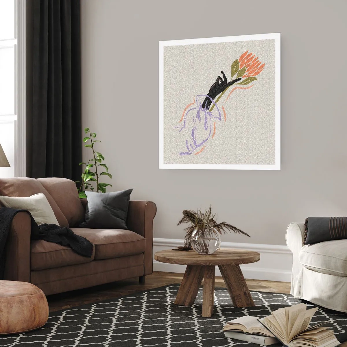 Plagát - Sesterský dotyk - 50x50 cm