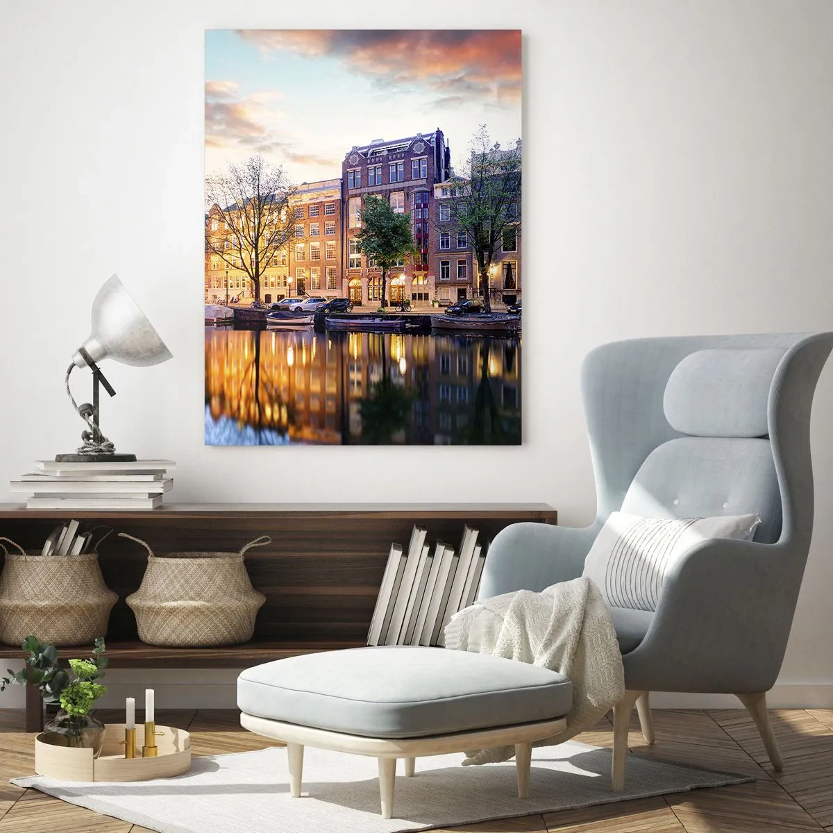 Obraz na skle - Zdržanlivá a vyrovnaná holandská krása - 50x70 cm