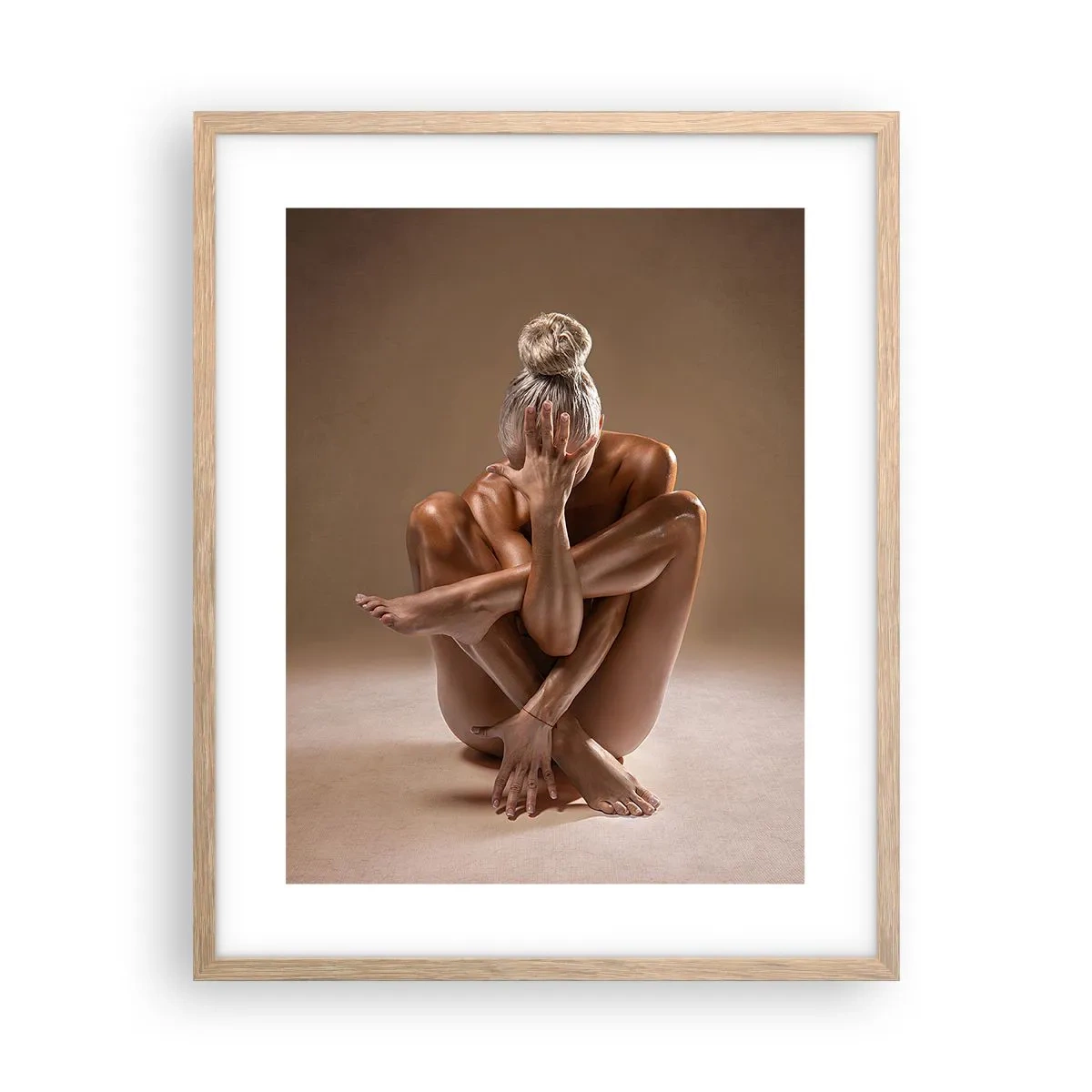 Plagát v ráme zo svetlého duba - Jednota tela a ducha - 40x50 cm