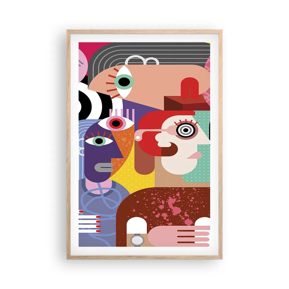 Plagát v ráme zo svetlého duba - My od pána Picassa - 61x91 cm