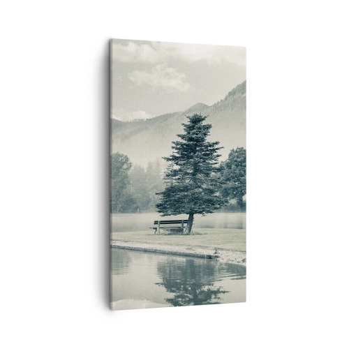 Obraz na plátne - Jazero ešte spí - 45x80 cm