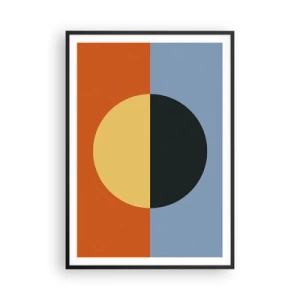 Plagát v čiernom ráme - Kompozícia tepla a chladu - 70x100 cm