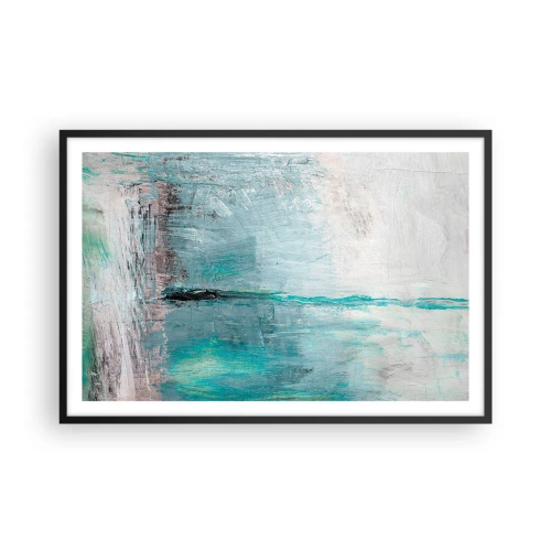 Plagát v čiernom ráme - Horizontálne v modrej - 91x61 cm