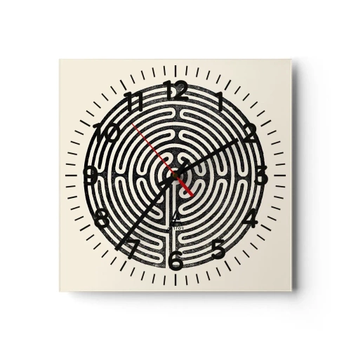 Nástenné hodiny - Tajomný poriadok - 40x40 cm