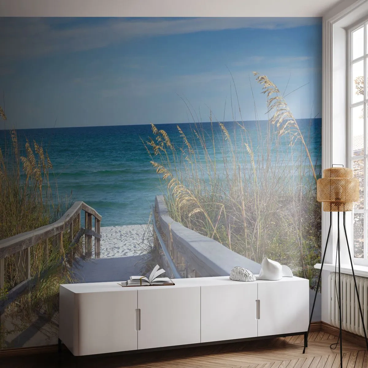 Fototapeta Premium Sand - Na slnku, vo vetre - Krajina, Morská duna, More - 100x70 cm