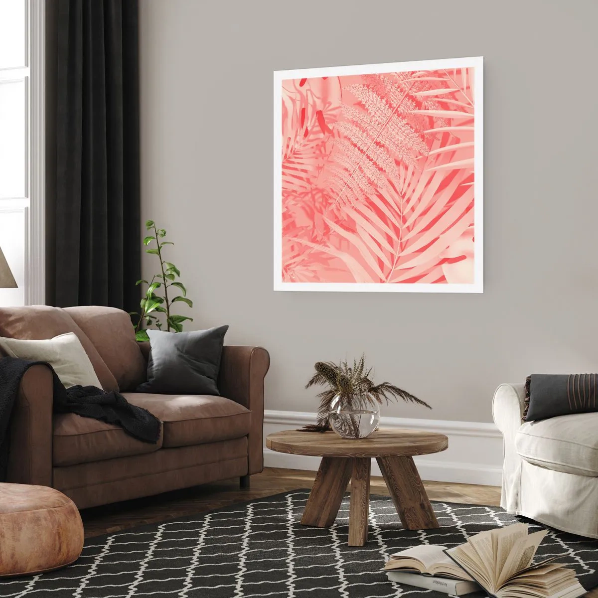 Plagát - Ružový koncept - 40x40 cm