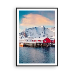 Plagát v čiernom ráme - Severné útočisko - 70x100 cm