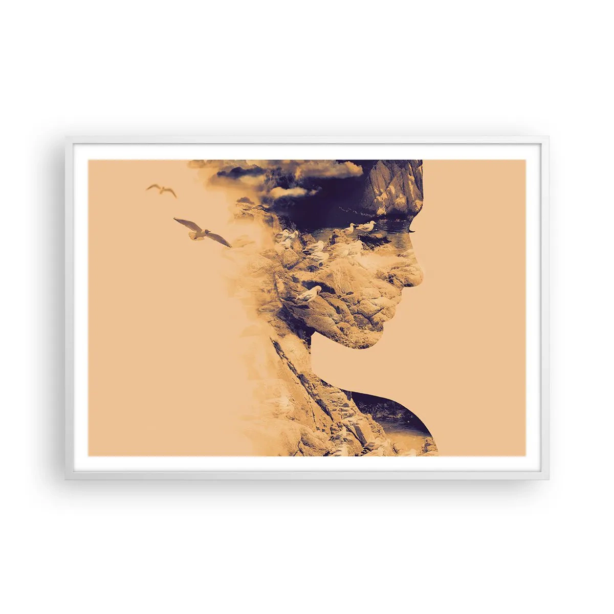 Plagát v bielom ráme - Krásna od prírody - 100x70 cm