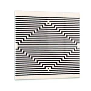 Obraz na skle - Geometrická ilúzia - 70x70 cm