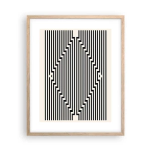 Plagát v ráme zo svetlého duba - Geometrická ilúzia - 40x50 cm