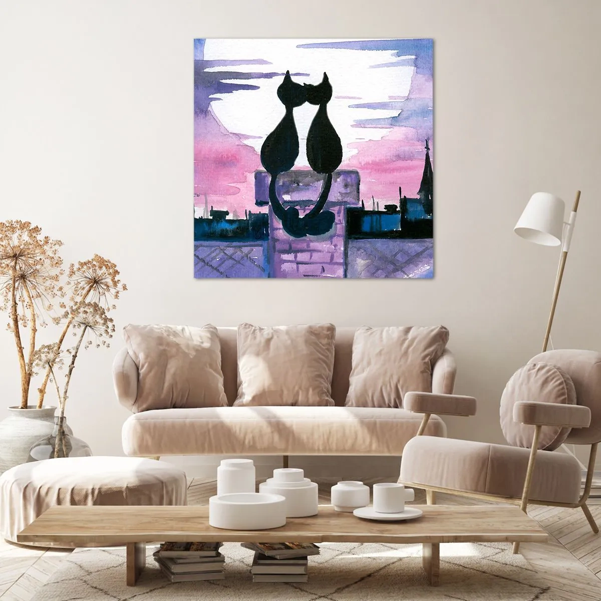 Obraz na plátne - Rendez-vous pod mesiacom - 30x30 cm