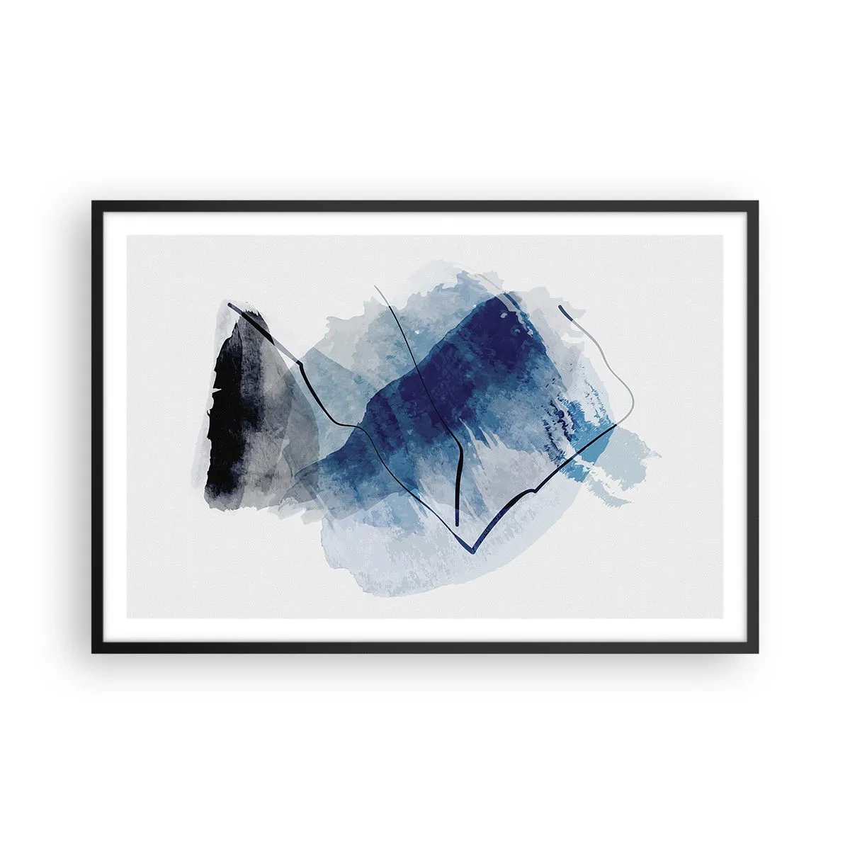 Plagát v čiernom ráme - Ľadová hora - 91x61 cm
