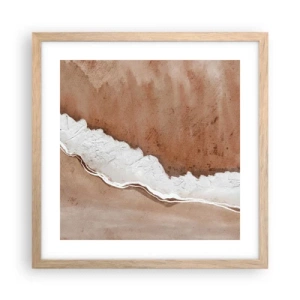 Plagát v ráme zo svetlého duba - V zemitých farbách - 40x40 cm