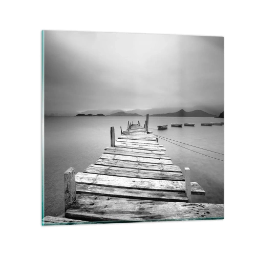 Obraz na skle - Za horami, za morom - 60x60 cm