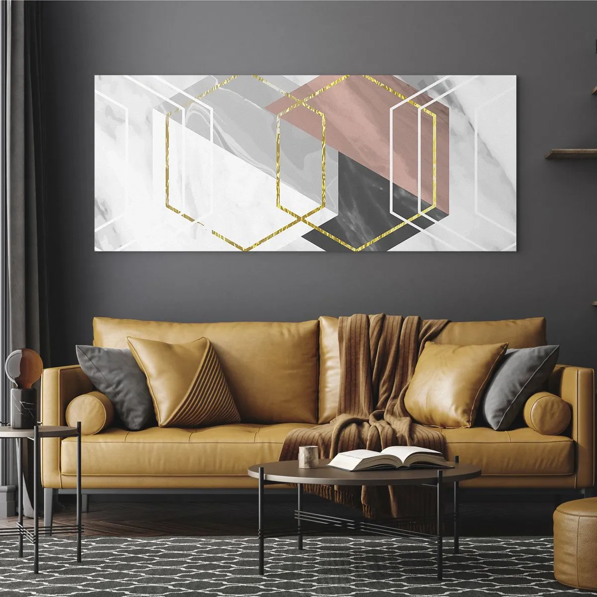 Obraz na skle - Reťazová kompozícia - 120x50 cm