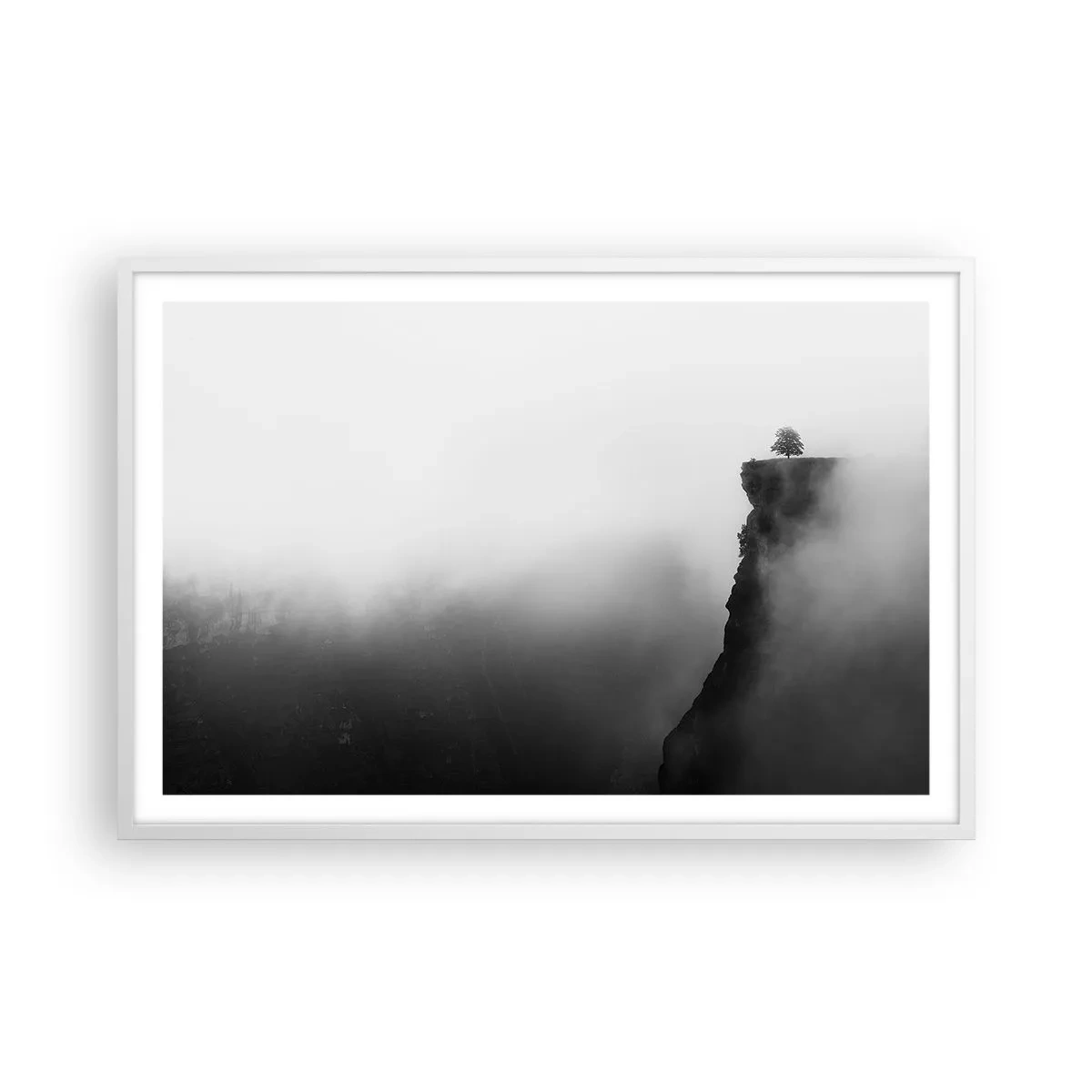 Plagát v bielom ráme - Na okraji sveta - 91x61 cm