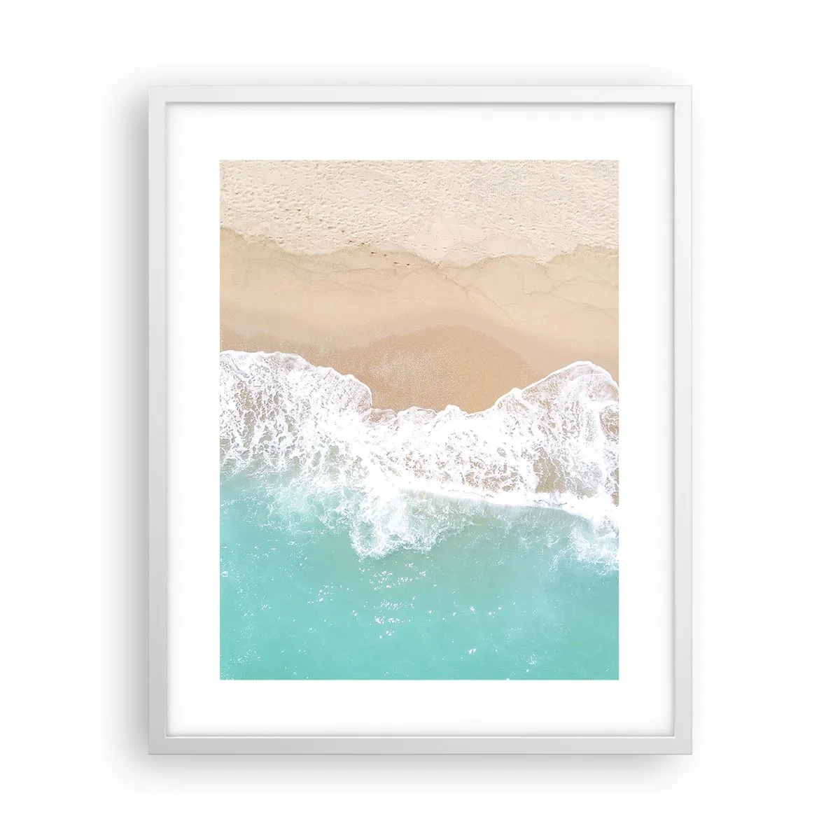 Plagát v bielom ráme - Maznavý dotyk - 40x50 cm