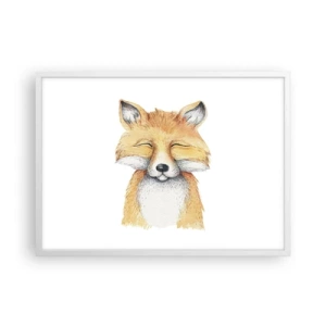 Plagát v bielom ráme - Líščia rozladenosť - 70x50 cm