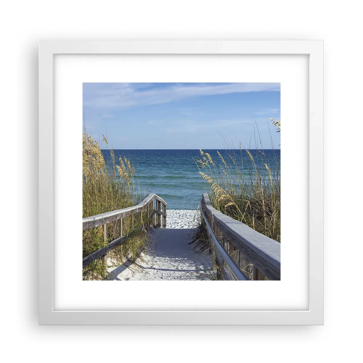 Plagát v bielom ráme - Na slnku, vo vetre - 30x30 cm