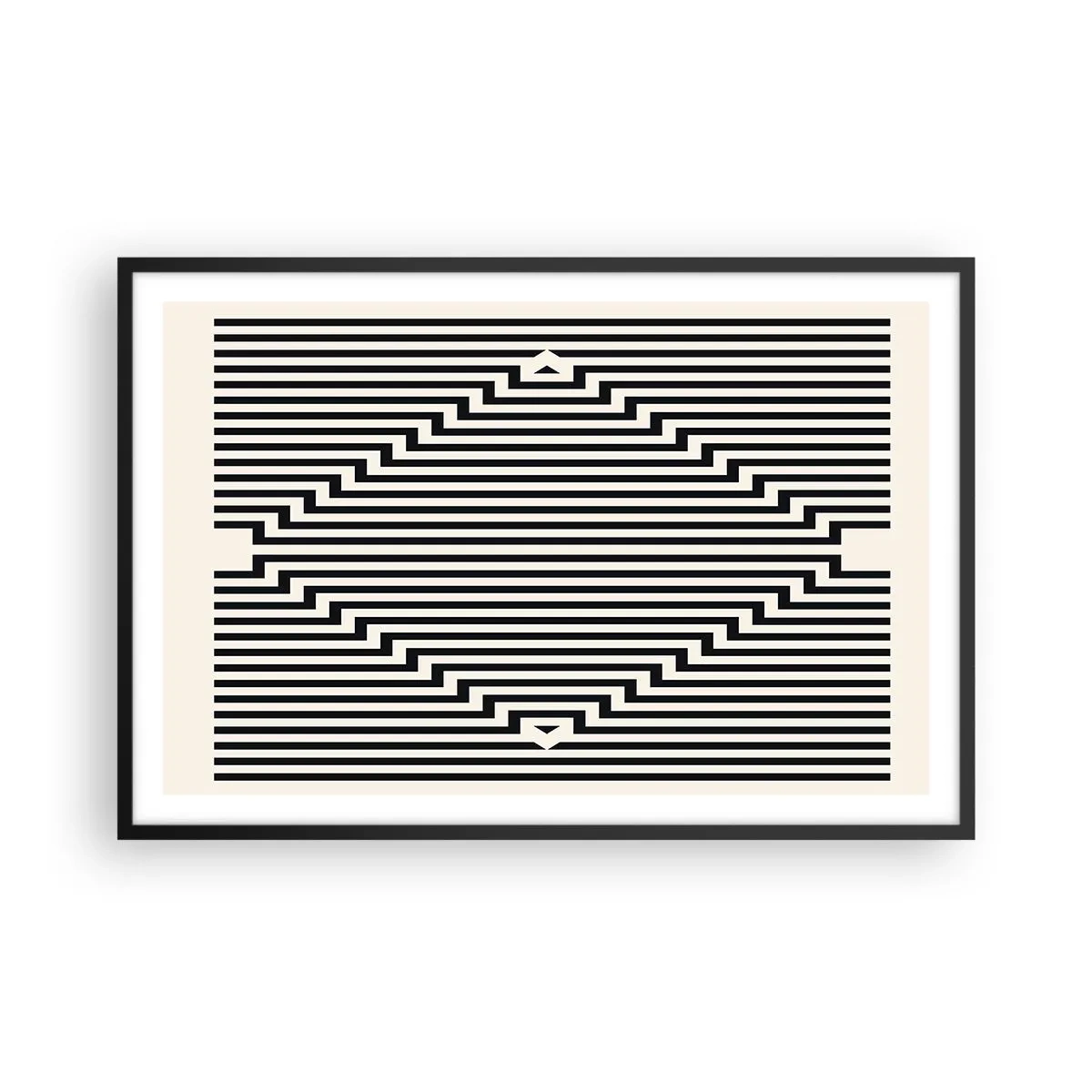 Plagát v čiernom ráme - Geometrická ilúzia - 91x61 cm