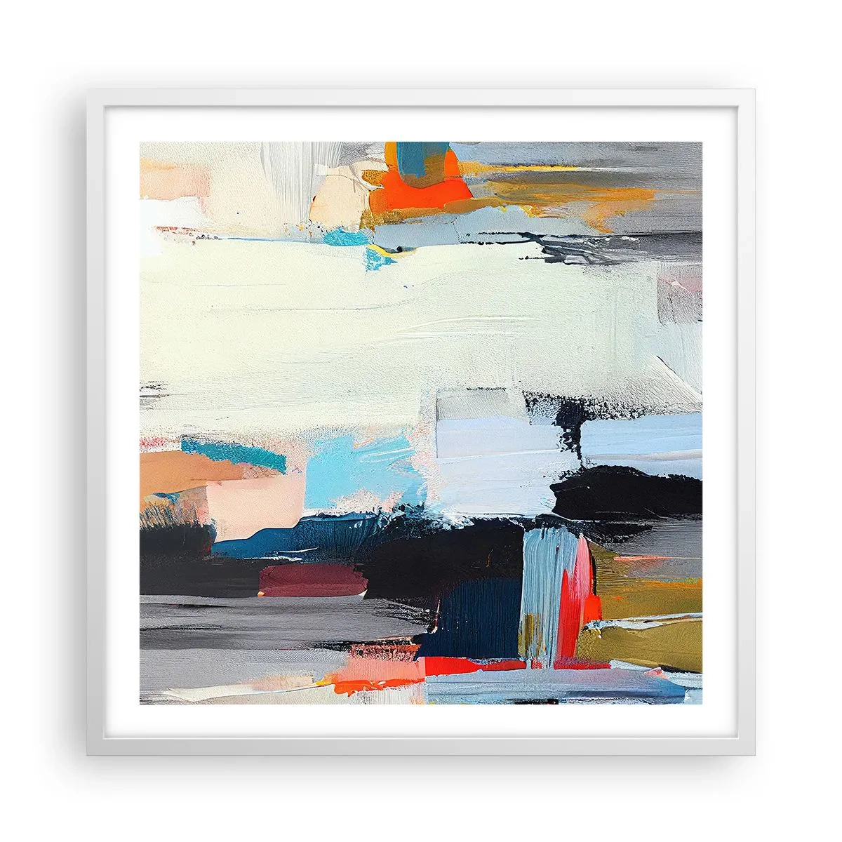 Plagát v bielom ráme - Nejaký spôsob? - 60x60 cm